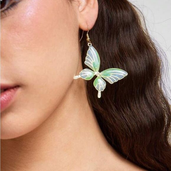 Boho butterfly earrings #827 - Picture 1 of 4